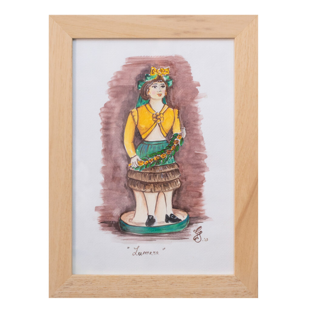 Acquerello Figura Lumera Donna